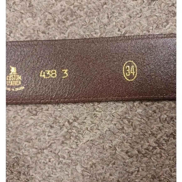Custo Leather Canada  Brown Buckskin Belt Size 34 - Picture 4 of 5